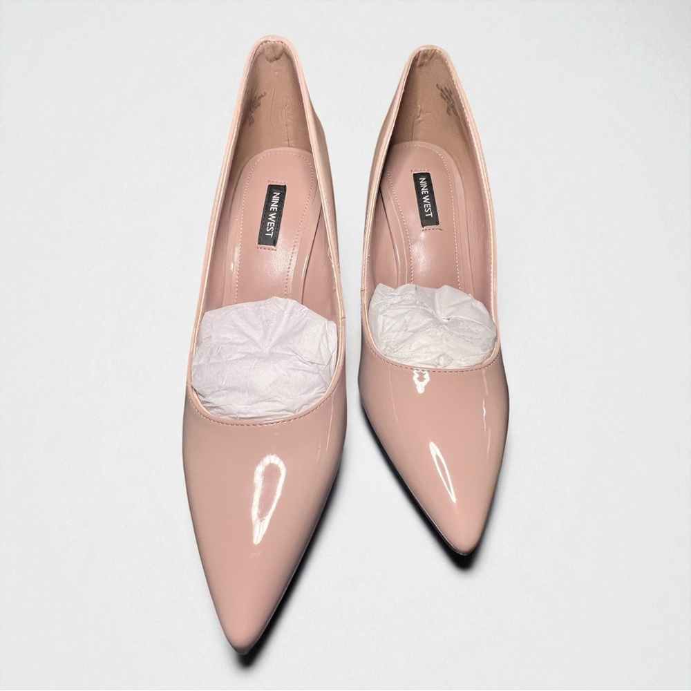 Nine West Blush Patent Leather Heels • NEW IN BOX • Size 10